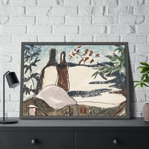 93854-203.jpg Snowy Rooftops and Trees by Arthur Dove Framed Poster