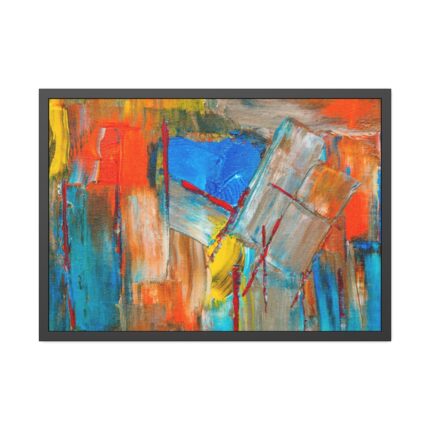 Colorful Abstract Painting Framed Poster