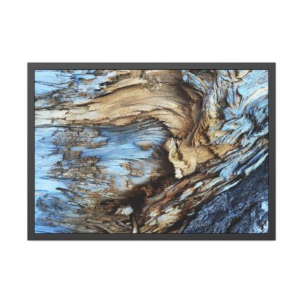 Abstract Texture in Light Brown and Blue Framed Poster