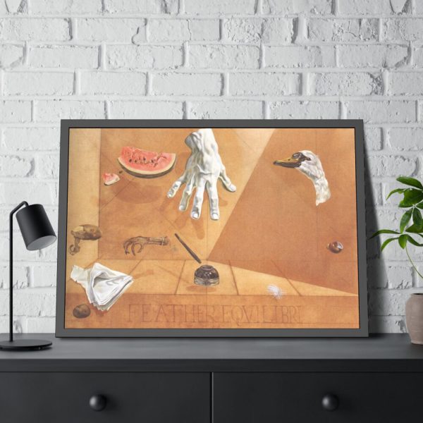 Feather Equilibrium by Salvador Dali Framed Poster