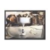 93854-320.jpg Apparition of Face and Fruit Dish on a Beach by Salvador Dali Framed Poster