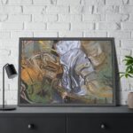 Bed and Two Bedside Tables Ferociously Attacking a Cello by Salvador Dali Framed Poster - Image 4