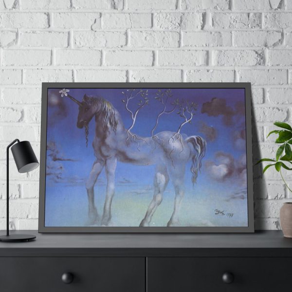 93854-351.jpg The Happy Unicorn by Salvador Dali Framed Poster