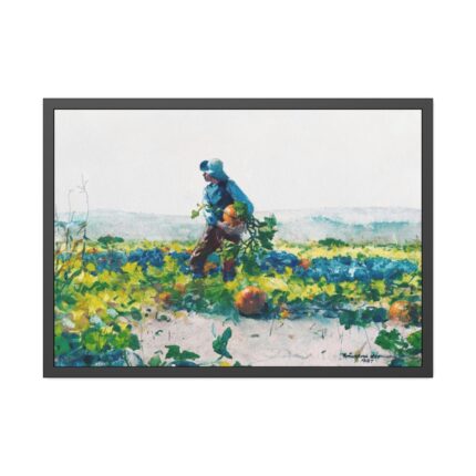 For to Be a Farmer’s Boy by Winslow Homer Framed Poster