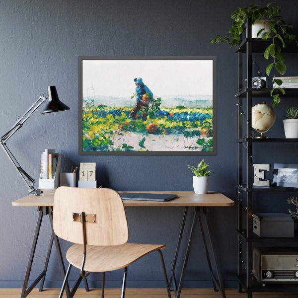 For to Be a Farmer’s Boy by Winslow Homer Framed Poster