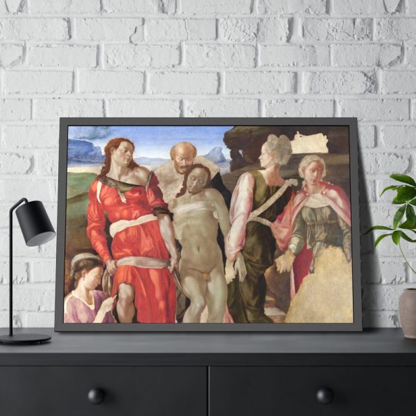 The Entombment by Michelangelo Buonarroti Framed Poster