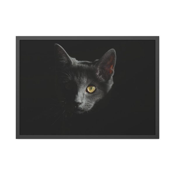 93854-436.jpg Black Bombay Cat in the Dark Framed Poster