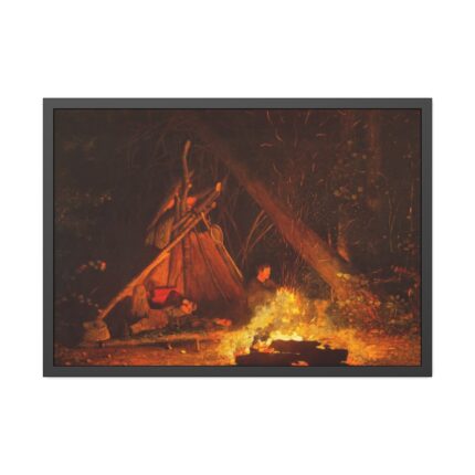 Camp Fire by Winslow Homer Framed Poster