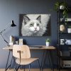 93854-470.jpg Cat with Green Blue Eyes Framed Poster