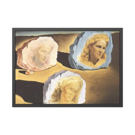 Three Apparitions of the Visage of Gala by by Salvador Dali Framed Poster