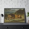 93854-51.jpg Lion Devouring a Goat Framed Poster