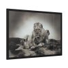Lion with Cubs Framed Poster