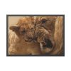93854-60.jpg Lion Family Framed Poster