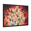 Lilies Salmon Lirios Flowers Framed Poster