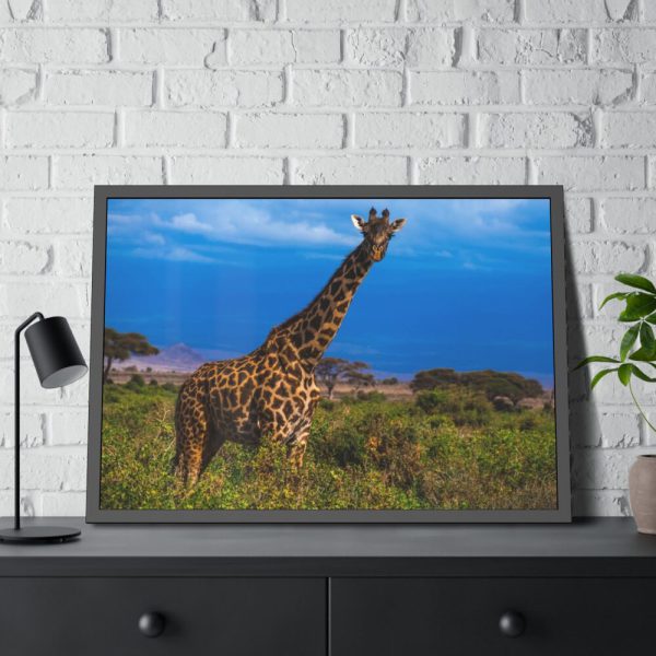 Giraffe in the Wild Framed Poster
