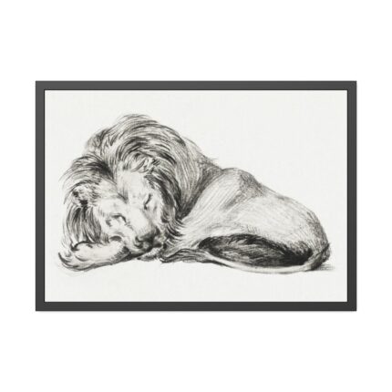 Lying Lion by Jean Bernard Framed Poster