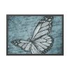 93854-668.jpg Butterfly Calligraphy Blue Framed Poster