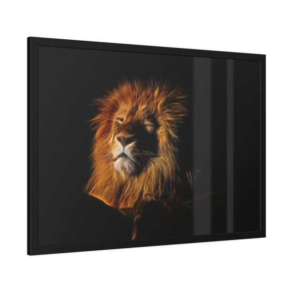 Glowing Lion Framed Poster