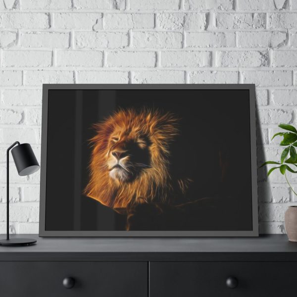 93854-91.jpg Wild Lion Framed Poster