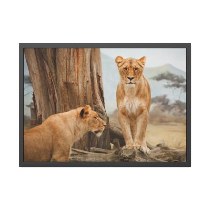 Female Lion Framed Poster