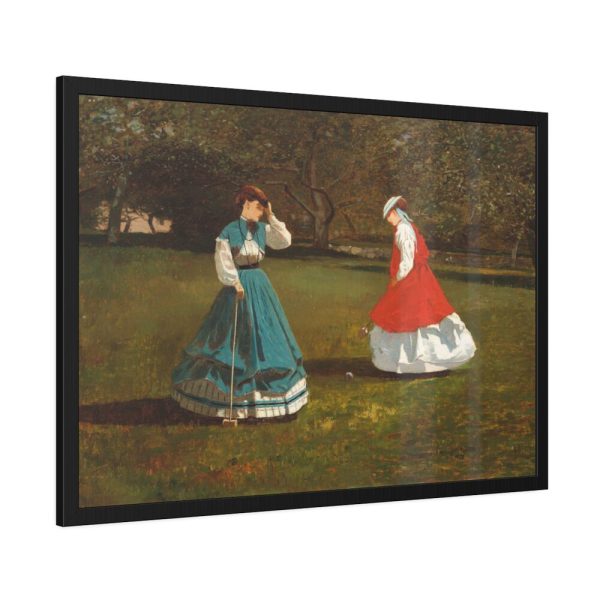 93855-1.jpg A Game of Croquet by Winslow Homer Framed Poster