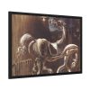 93855-105.jpg Debris of an Automobile Giving Birth to a Blind Horse Biting a Telephone Framed Poster