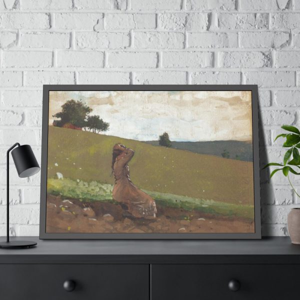 The Green Hill by Winslow Homer Framed Poster