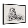 Vintage Lion Illustration by Albert Edelfelt Framed Poster