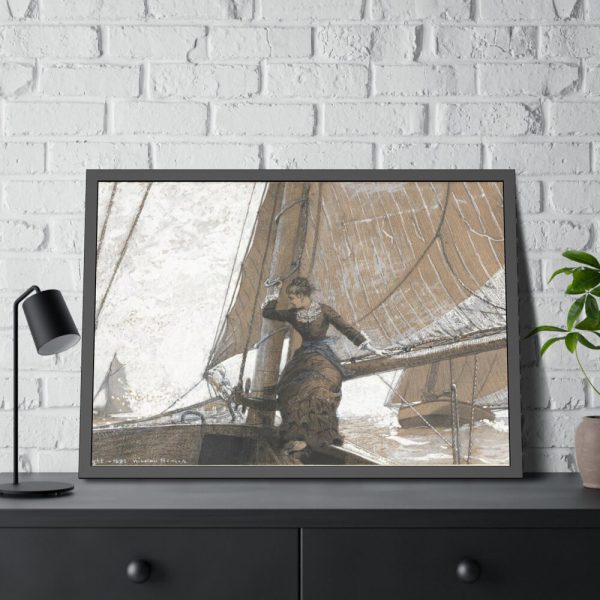 Yachting Girl by Winslow Homer Framed Poster