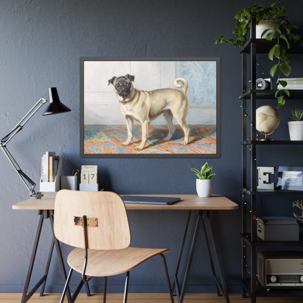 Portrait of Edwin Vom Rath’s Pug by Conradijn Cunaeus Framed Poster