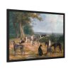 Nine Greyhounds in a Landscape by Jacques–Laurent Agasse Framed Poster