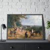 Nine Greyhounds in a Landscape by Jacques–Laurent Agasse Framed Poster