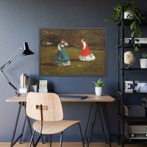 93855-2.jpg A Game of Croquet by Winslow Homer Framed Poster