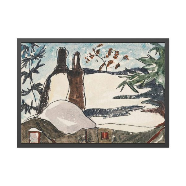 93855-200.jpg Snowy Rooftops and Trees by Arthur Dove Framed Poster