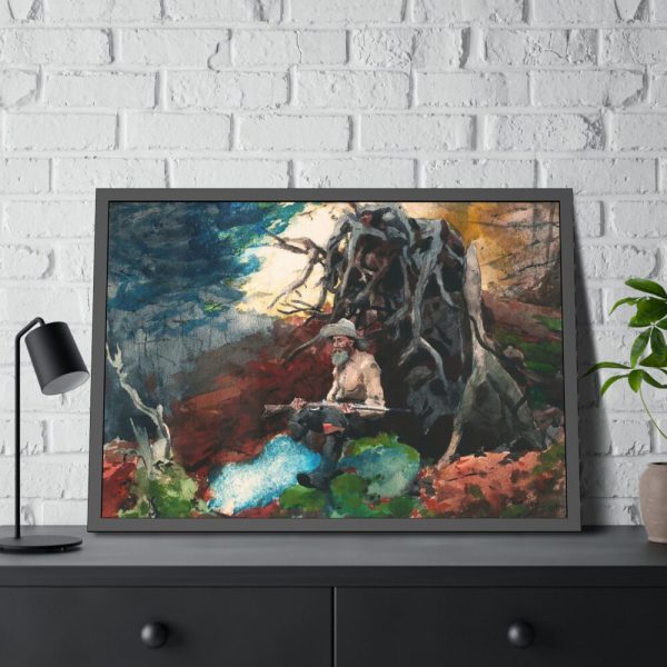 93855-23.jpg Campfire, Adirondacks by Winslow Homer Framed Poster