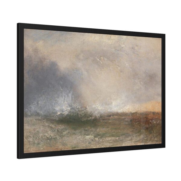 93855-237.jpg Stormy Sea Breaking on a Shore Framed Poster