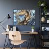 93855-242.jpg Abstract Texture in Light Brown and Blue Framed Poster