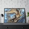 93855-243.jpg Abstract Texture in Light Brown and Blue Framed Poster