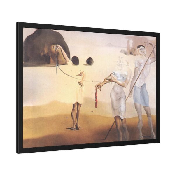Enchanted Beach with Three Fluid Graces by Salvador Dali Framed Poster