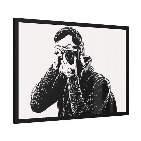 Man Photographer Framed Poster