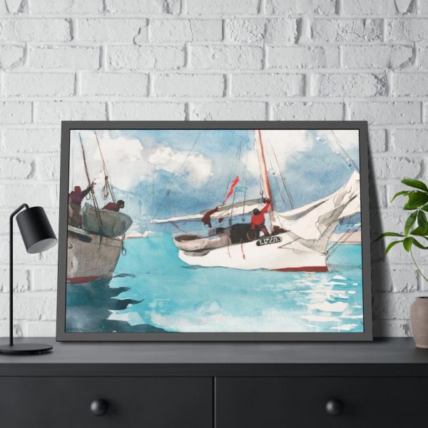 93855-27.jpg Fishing Boats, Key West by Winslow Homer Framed Poster