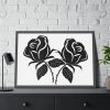 93855-271.jpg Rose Flower Drawing Framed Poster