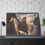 Equestrian Fantasy Portrait of Lady Dunn by Salvador Dali Framed Poster - Image 8