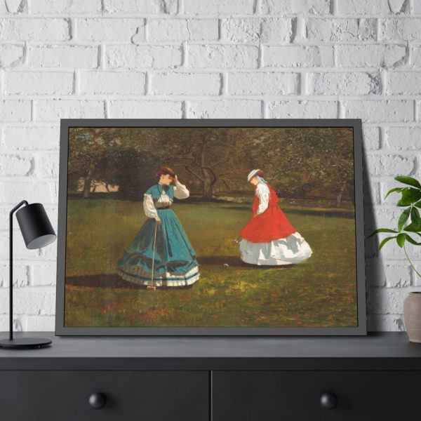 93855-3.jpg A Game of Croquet by Winslow Homer Framed Poster
