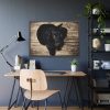 93855-314.jpg Black Labrador Dog Sitting on Wooden Floor Framed Poster