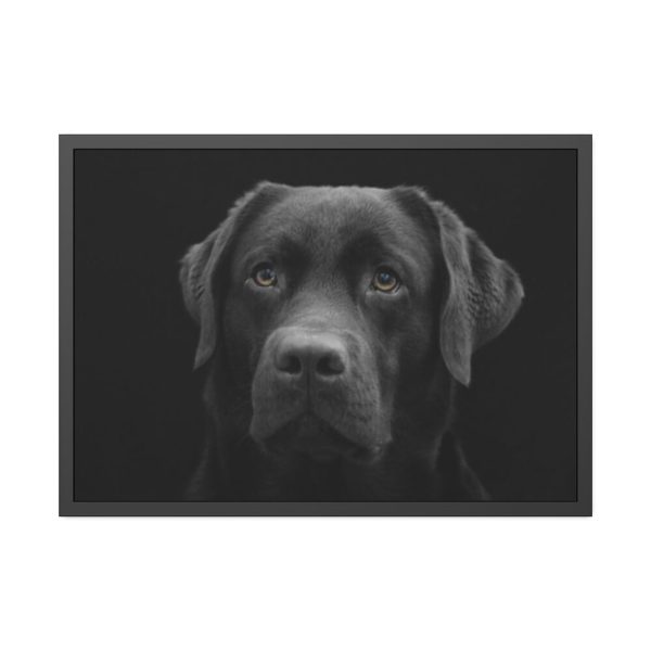 93855-316.jpg Black Dog Face Close Up Framed Poster