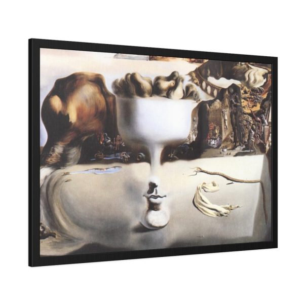 93855-321.jpg Apparition of Face and Fruit Dish on a Beach by Salvador Dali Framed Poster