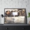 93855-323.jpg Apparition of Face and Fruit Dish on a Beach by Salvador Dali Framed Poster