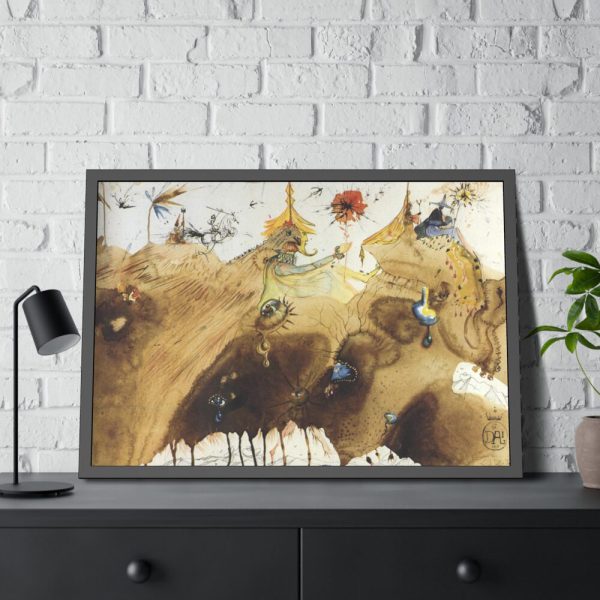 93855-339.jpg The Mountains of Cape Creus on the March by Salvador Dali Framed Poster