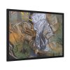 Bed and Two Bedside Tables Ferociously Attacking a Cello by Salvador Dali Framed Poster